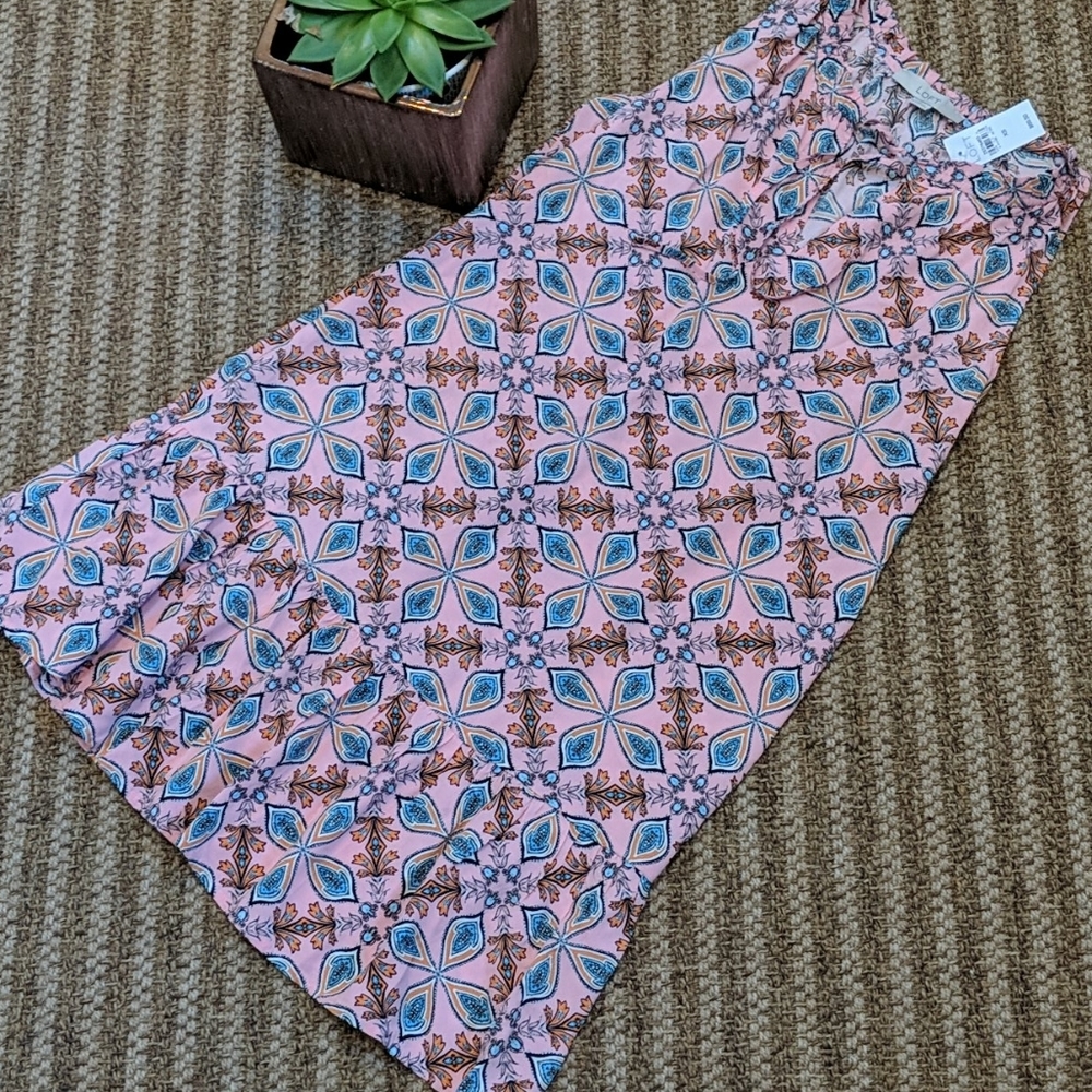 Ann Taylor Loft New Paisley Pink Shift Dress